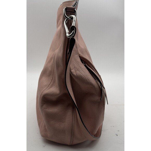 Zara Woman Salmon Leather Slouchy Boho Tote Bag - Picture 5 of 13